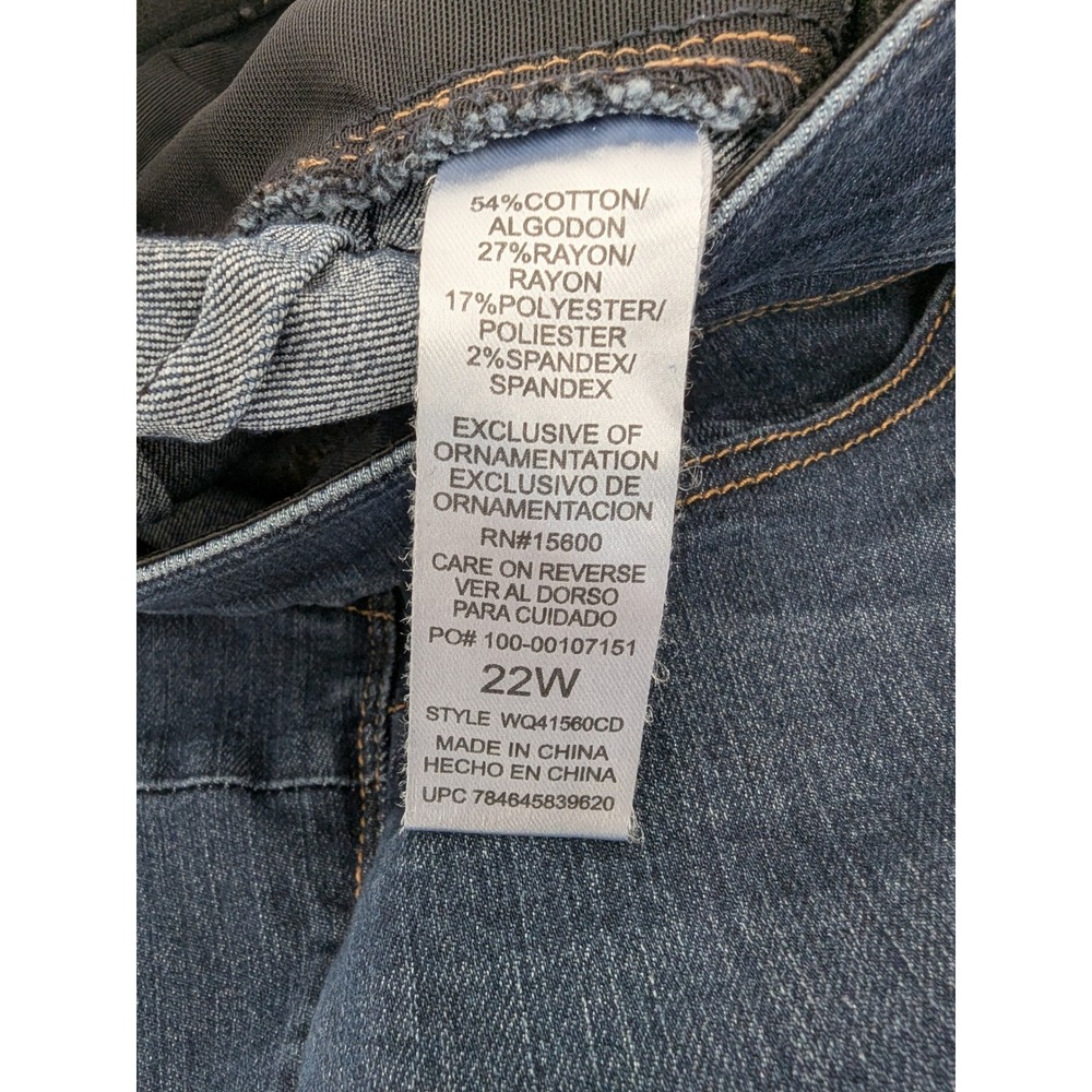 Democracy Plus Size 22w Ab'solution Dark Wash Str… - image 4